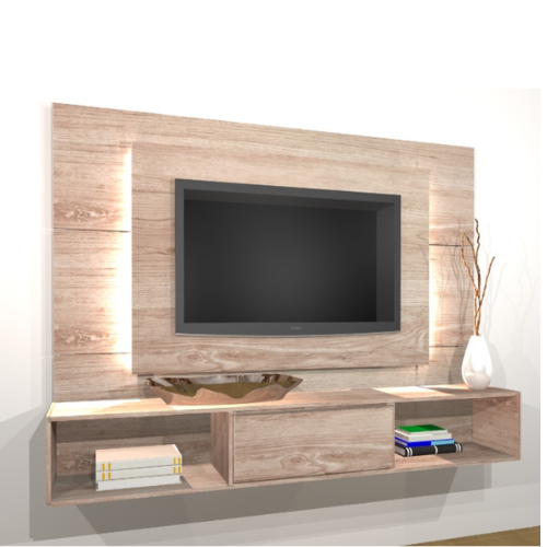 Wooden Entertainment Unit / Modern TV Stand / Functional Living Room Furniture